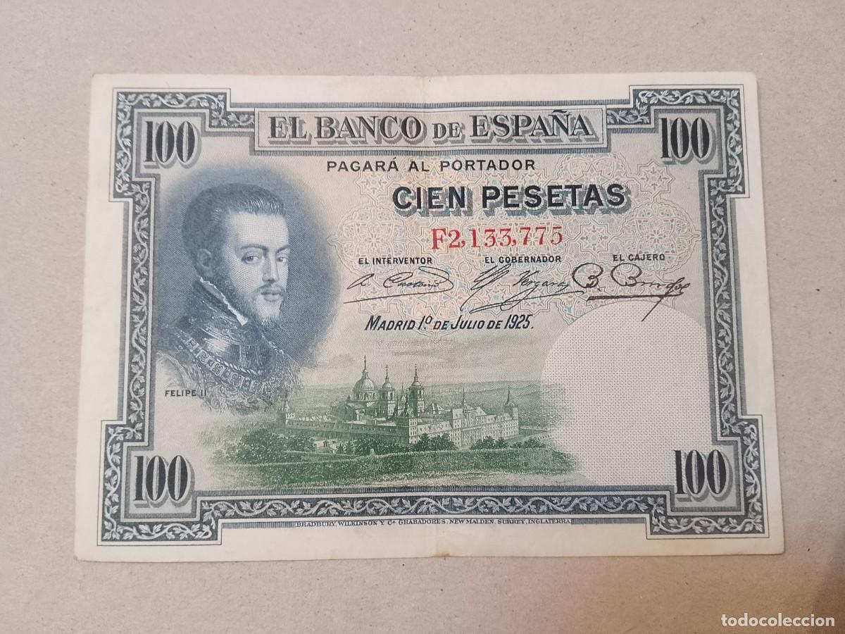 Billetes extranjeros: 100 peseta 1925 Felipe II