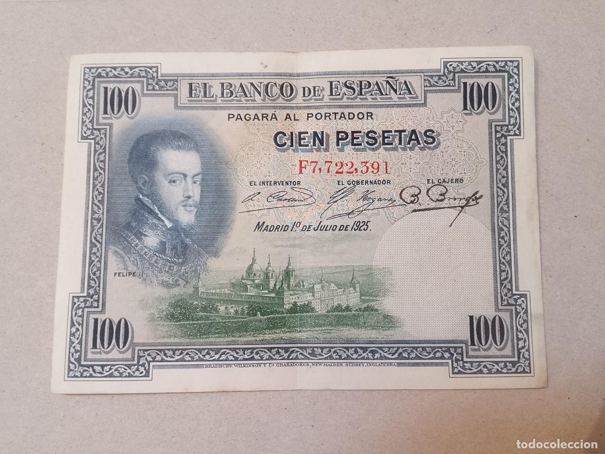 Billetes extranjeros: 100 peseta 1925 Felipe II