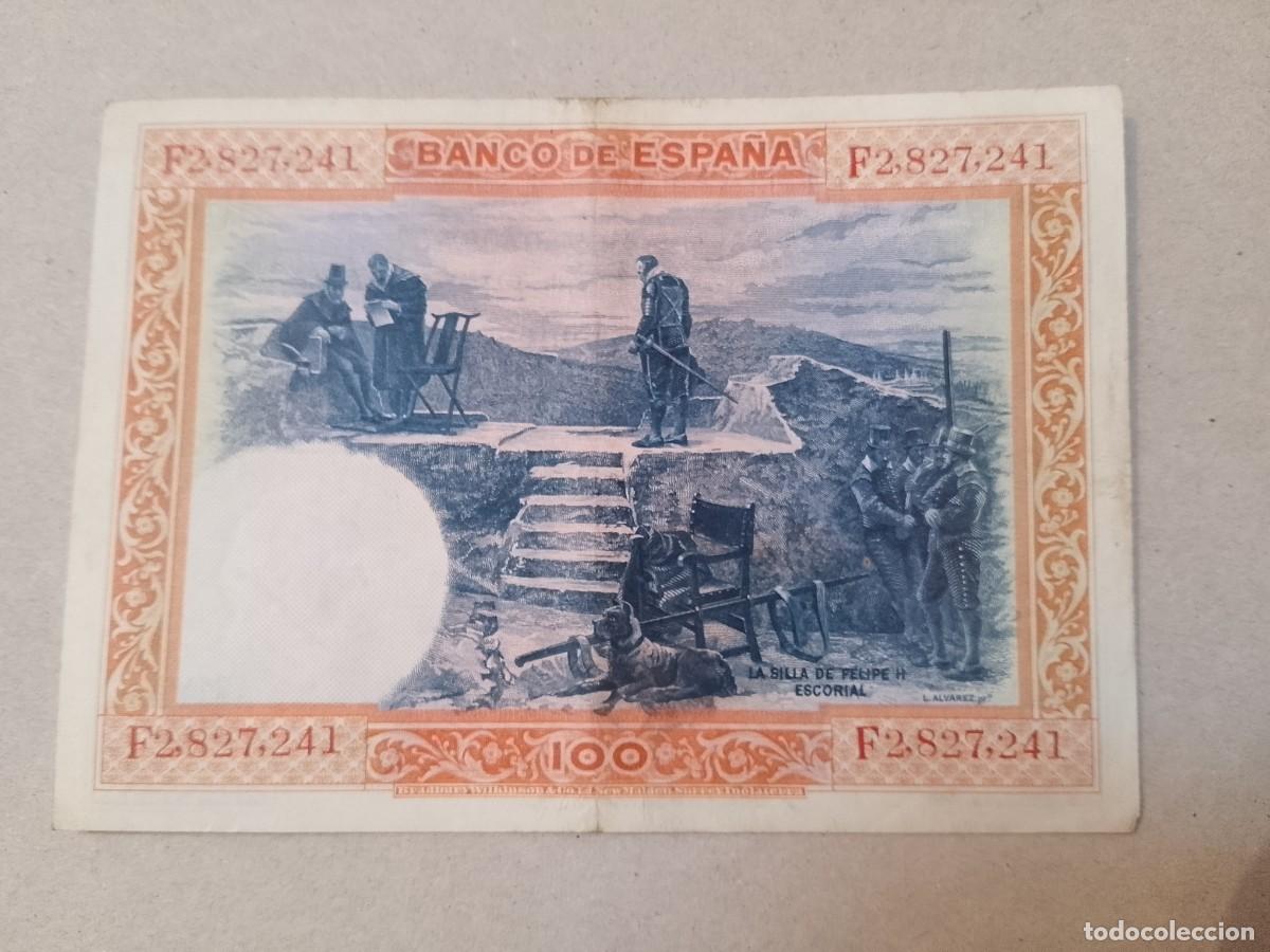 Billetes extranjeros: 100 peseta 1925 Felipe II - Foto 2