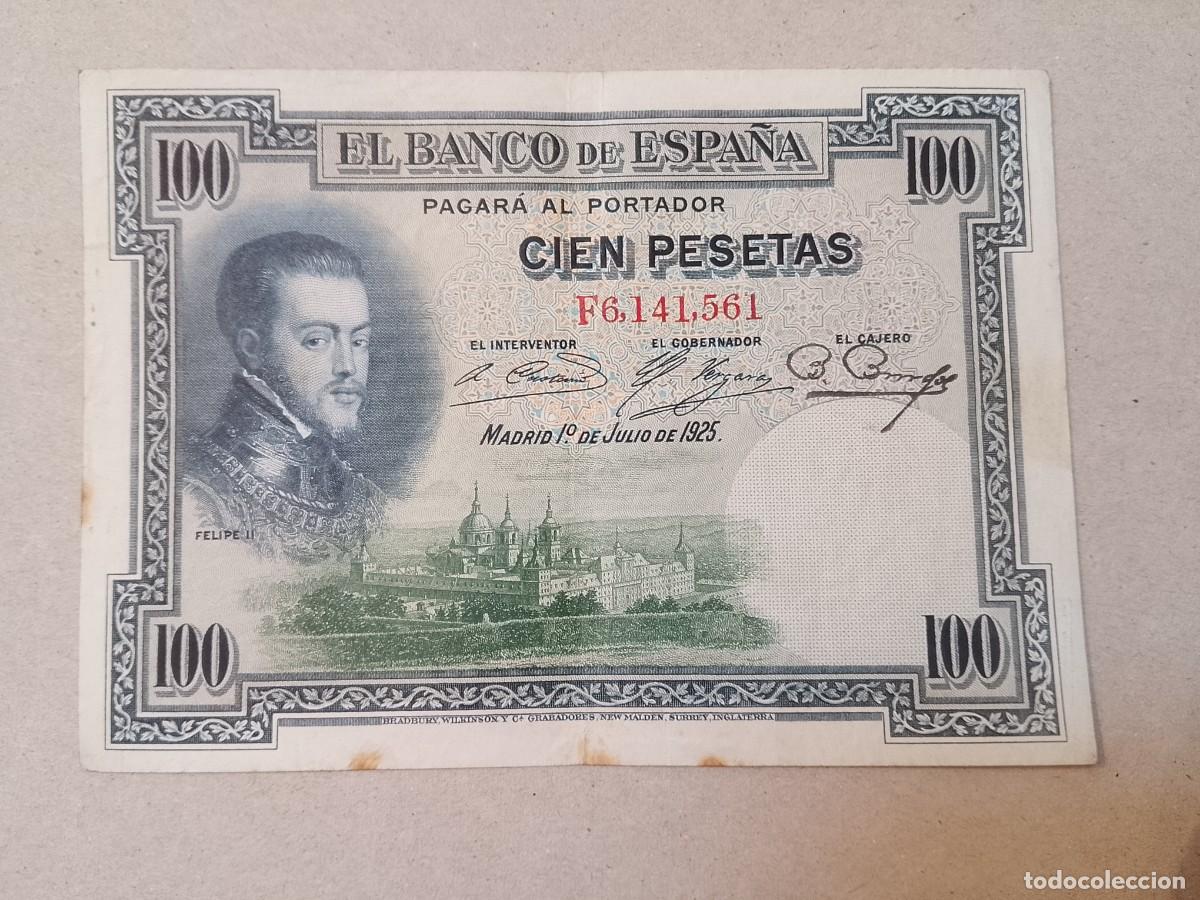 Billetes extranjeros: 100 peseta 1925 Felipe II