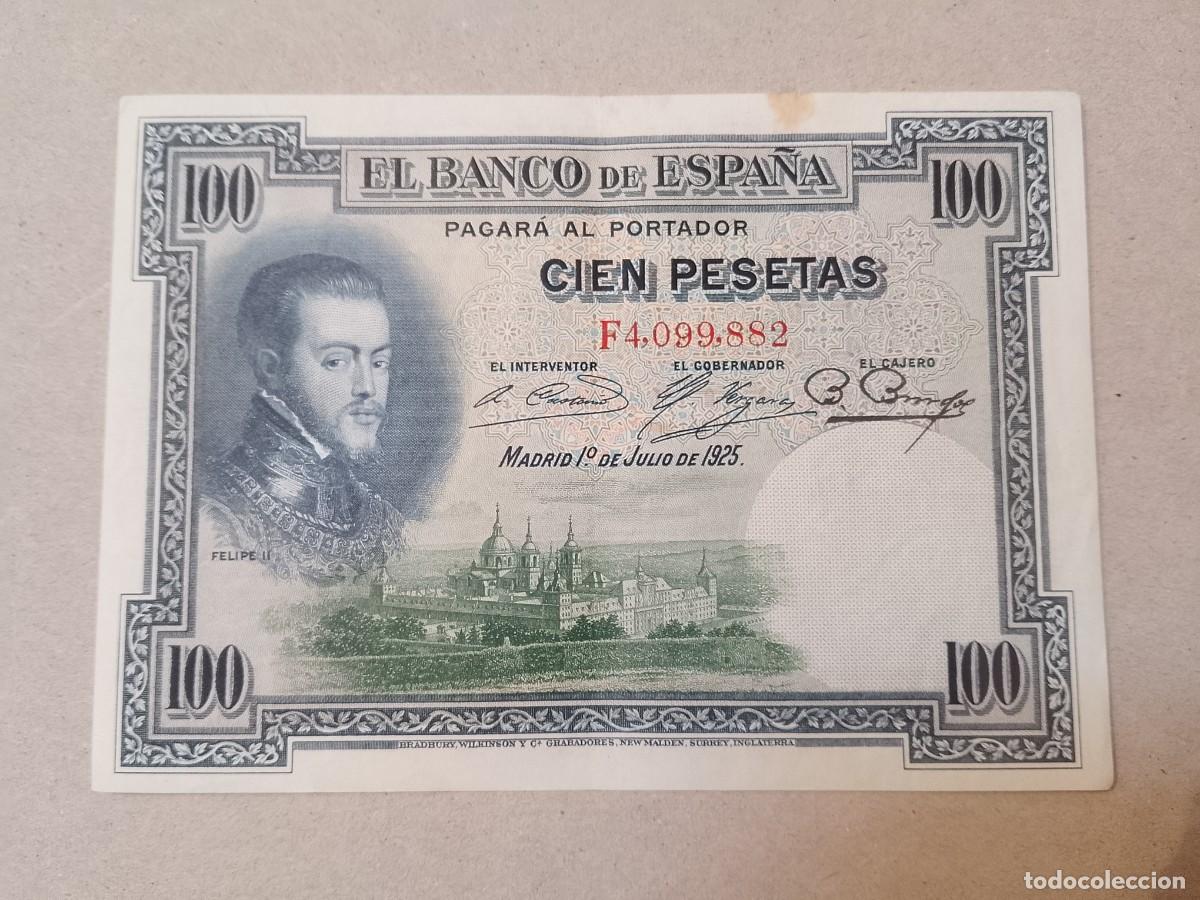 Billetes extranjeros: 100 peseta 1925 Felipe II