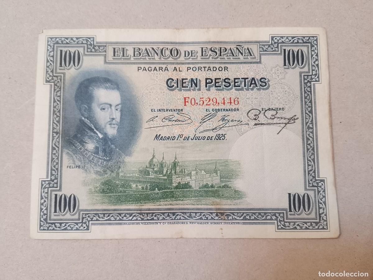 Billetes extranjeros: 100 peseta 1925 Felipe II