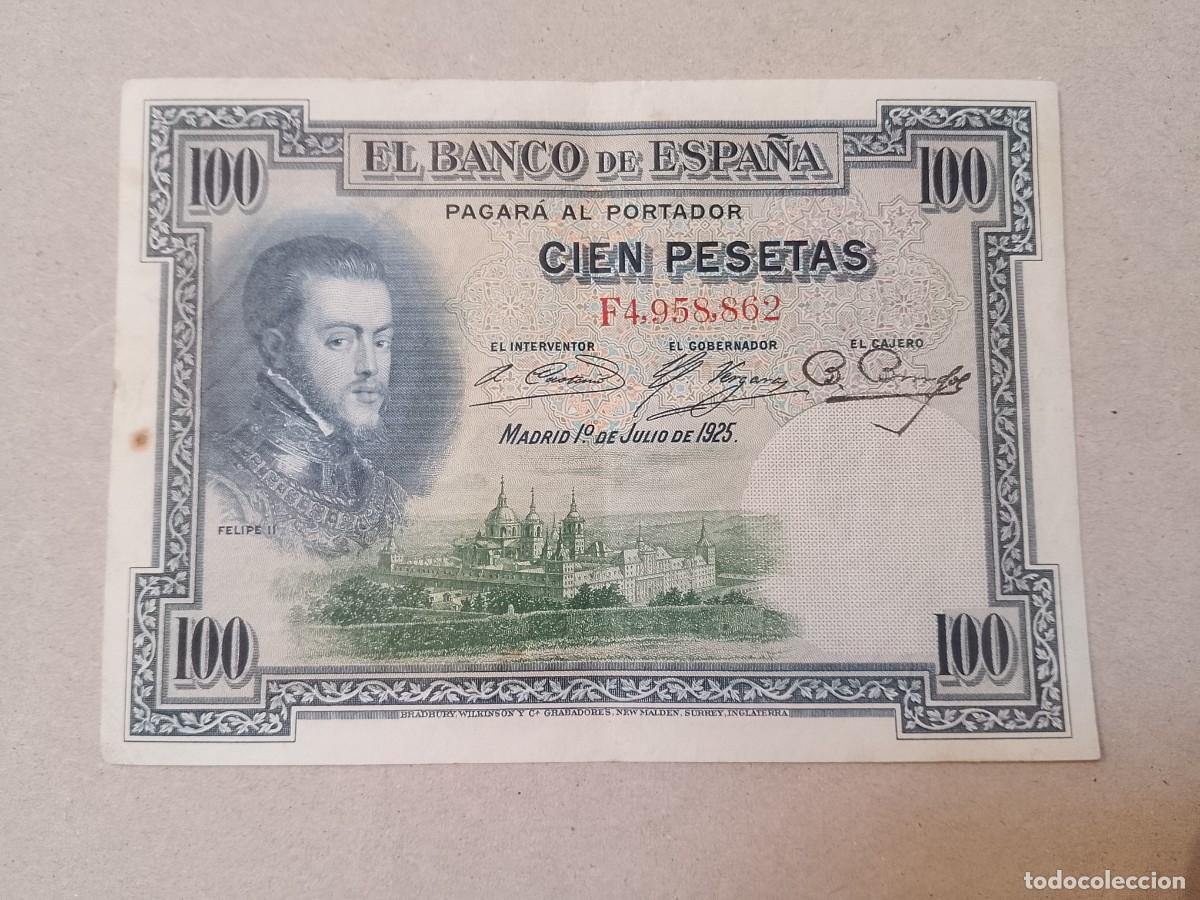 Billetes extranjeros: 100 peseta 1925 Felipe II