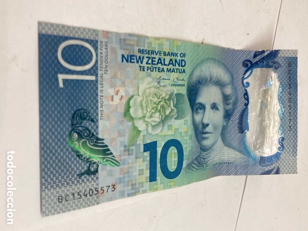 Billetes extranjeros: Billete de 10 d&oacute;lares de Nueva Zelanda