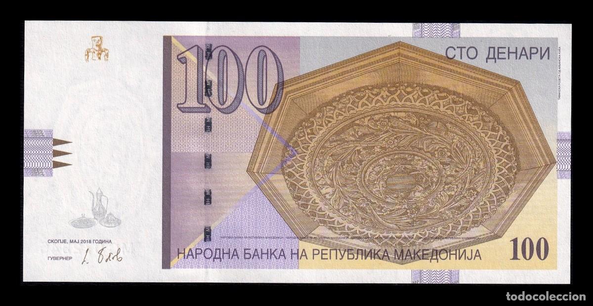 Billetes extranjeros: Macedonia 100 Denares 2018 Pick 16L Sc Unc