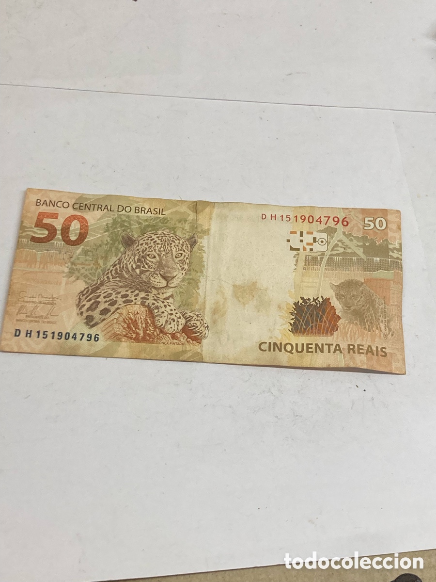 Billetes extranjeros: Billete de 50 Reales Brasil