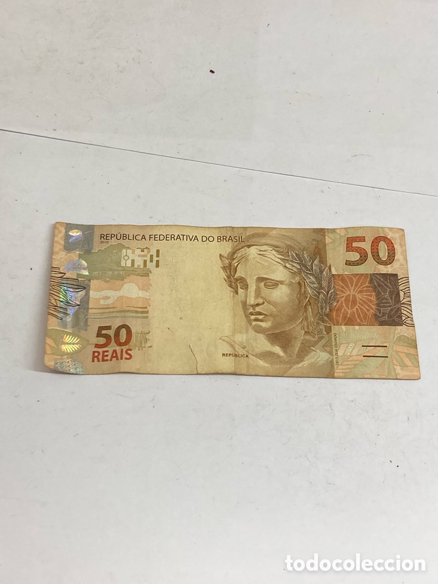 Billetes extranjeros: Billete 50 reales de Brasil
