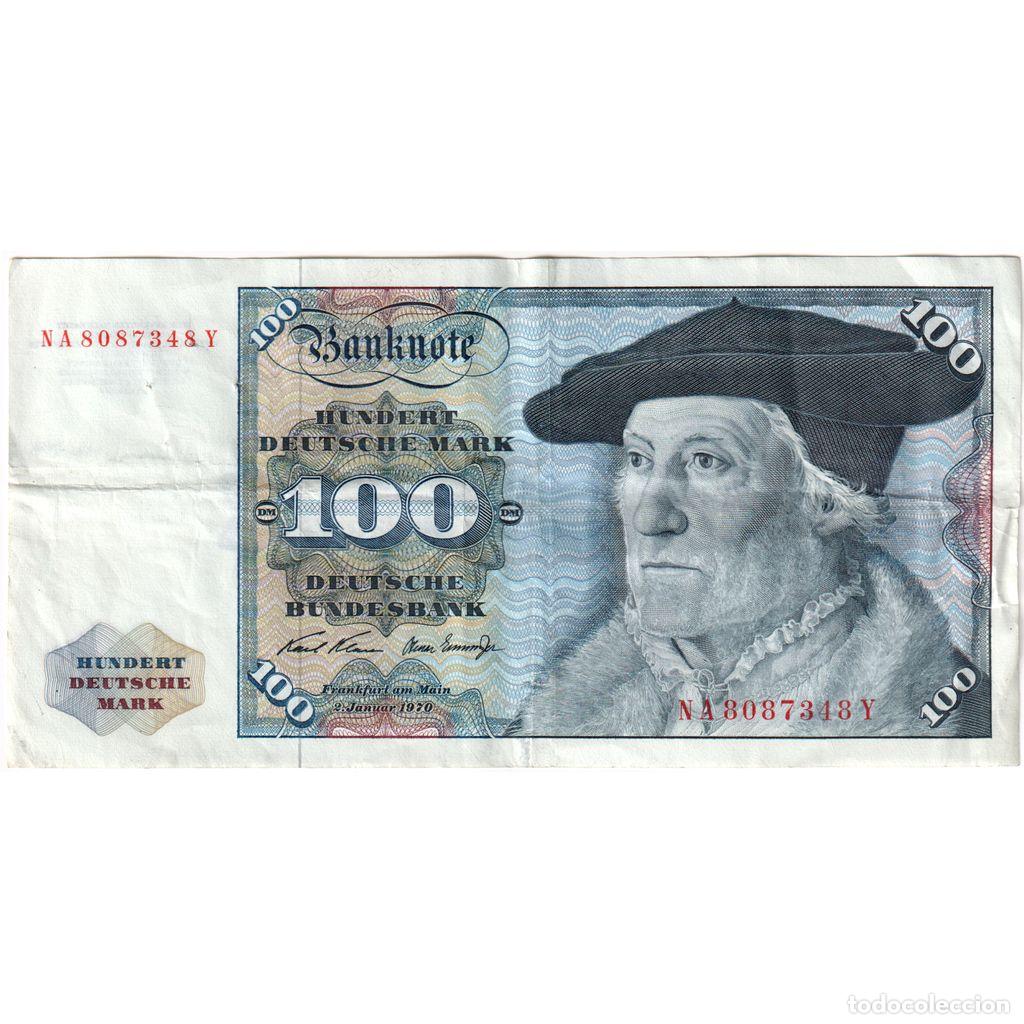 Billetes extranjeros: [#1234577] ALEMANIA - REP&Uacute;BLICA FEDERAL, 100 Deutsche Mark, 1970-01-02, MBC