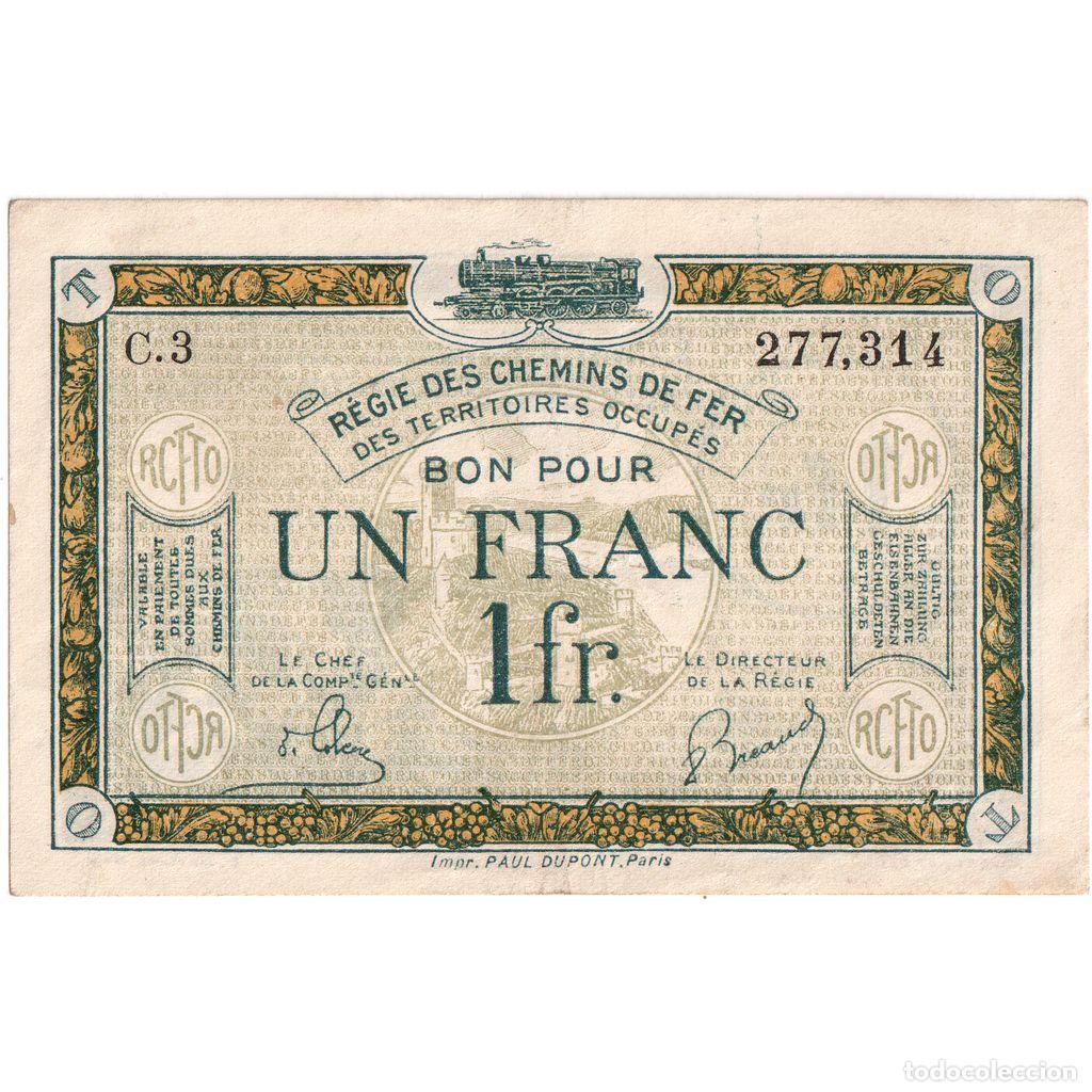 Billetes extranjeros: [#1234618] Francia, 1 Franc, 277.314, MBC+, Pirot:135-5