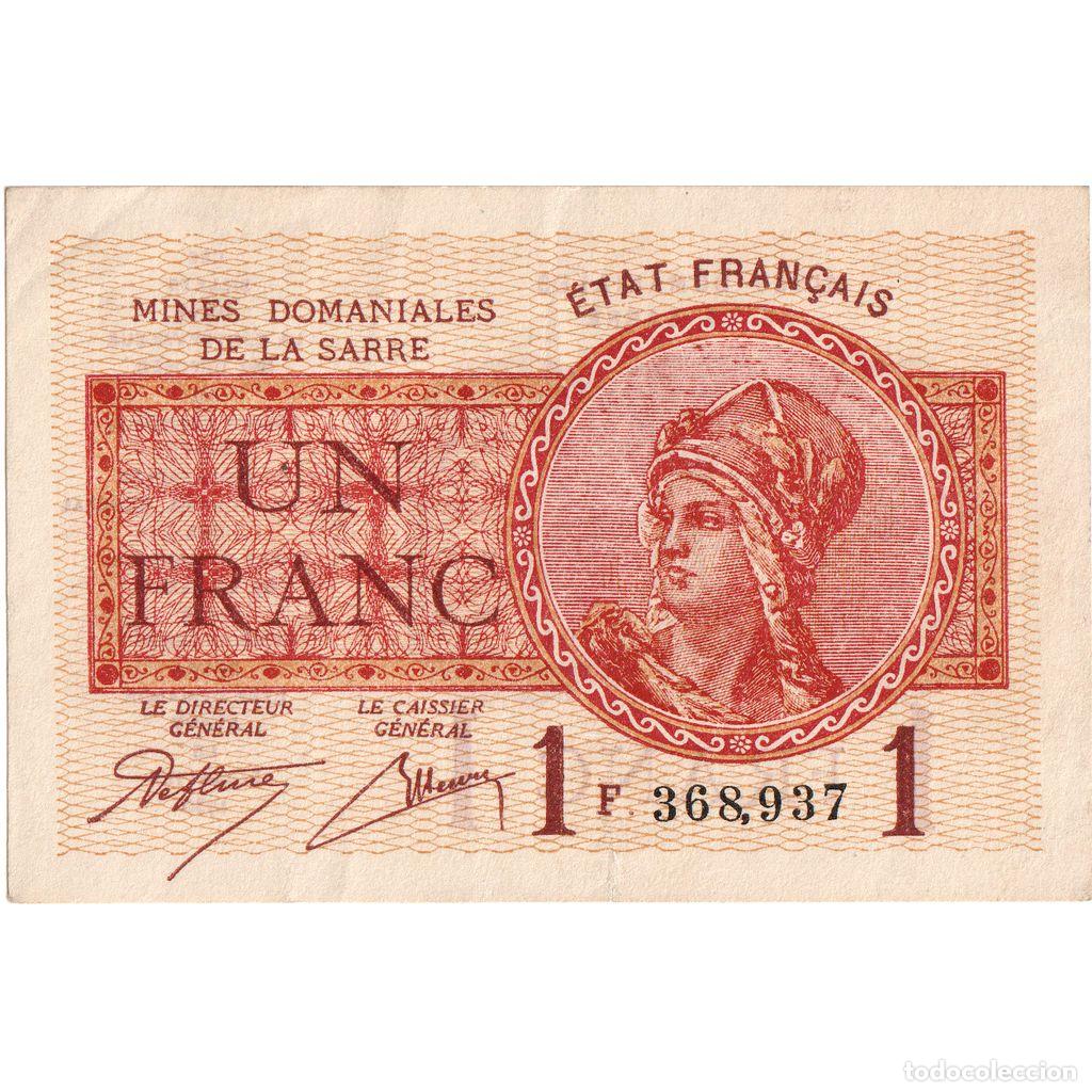 Billetes extranjeros: [#1234621] SARRE, 1 Franc, Sarre, F368.937, MBC+