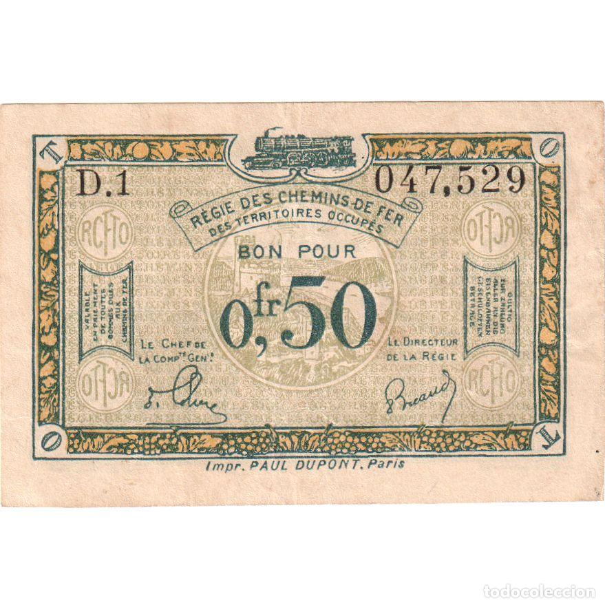 Billetes extranjeros: [#1234611] Francia, 50 Centimes, 047.529, MBC+, Pirot:135-4