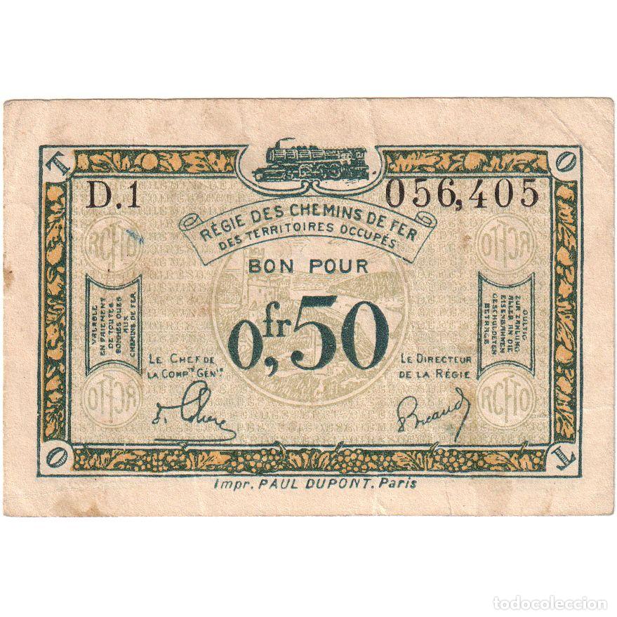 Billetes extranjeros: [#1234614] Francia, 50 Centimes, 056.405, MBC, Pirot:135-4