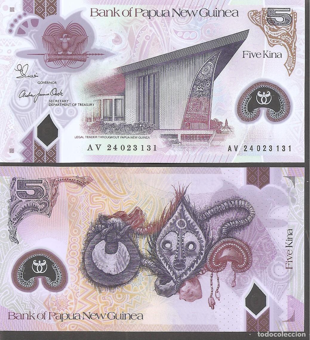 Billetes extranjeros: Billete PAPUA NUEVA GUINEA 5 Kina (2024) SC/UNC Polimero. Pick 51d