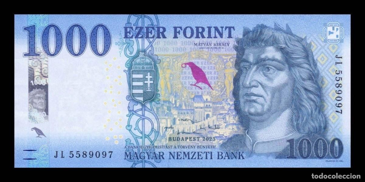 Billetes extranjeros: Hungr&iacute;a 1000 Forint Mat&iacute;as Corvino 2023 Pick 203d Sc Unc