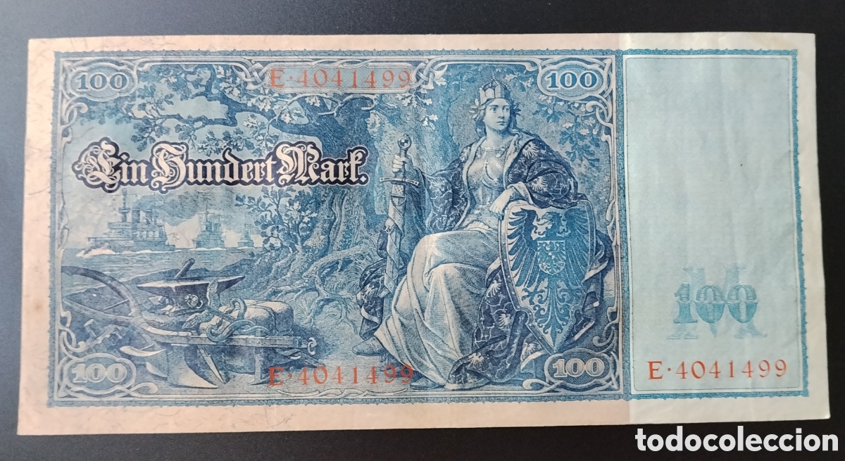 Billetes extranjeros: ALEMANIA : 100 MARK 1910 Serie roja E 4041499.circulado.PK# 42