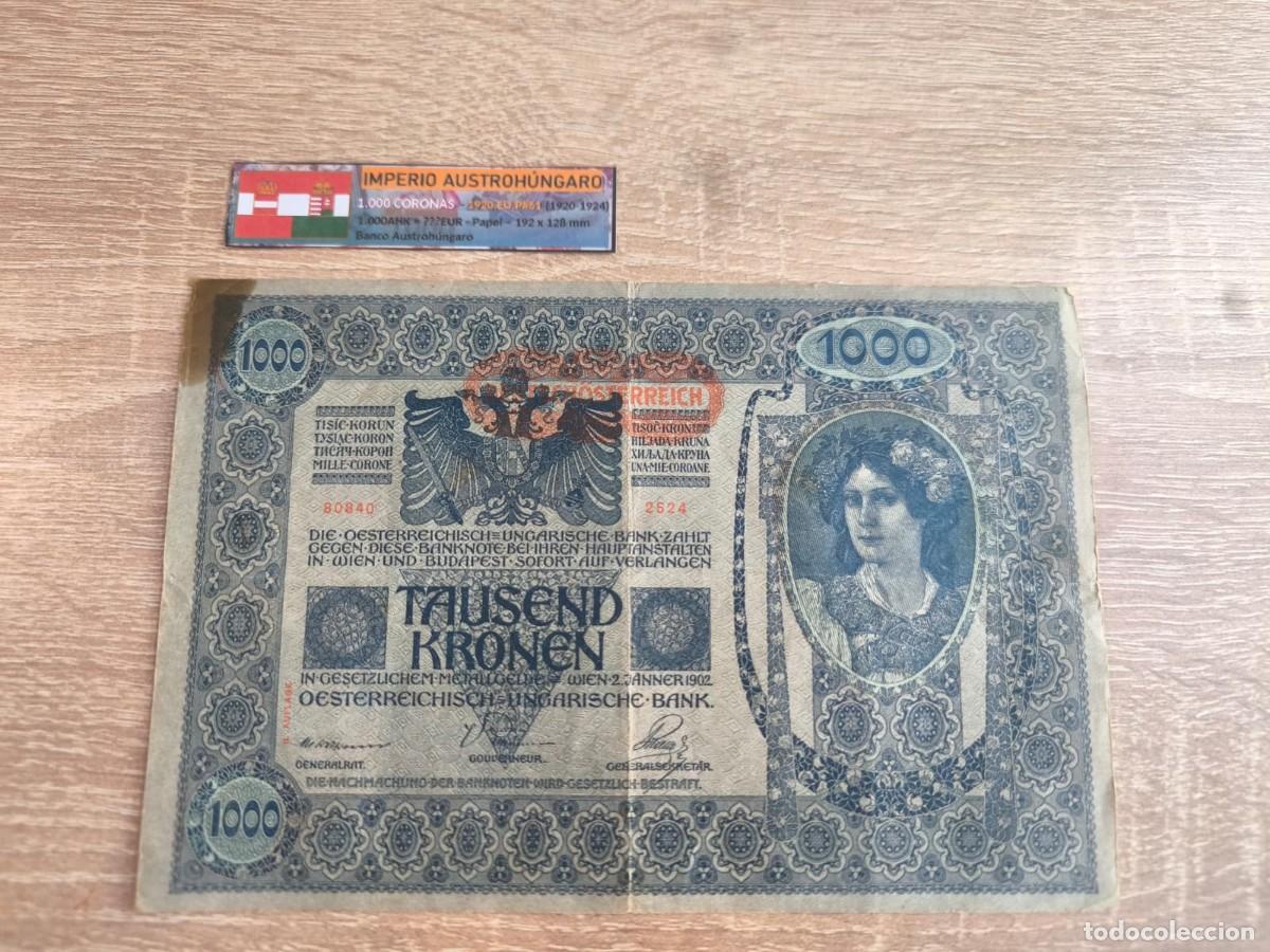 Billetes extranjeros: Billete 1.000 Coronas - Austria-Hungr&iacute;a 1902 - MBC