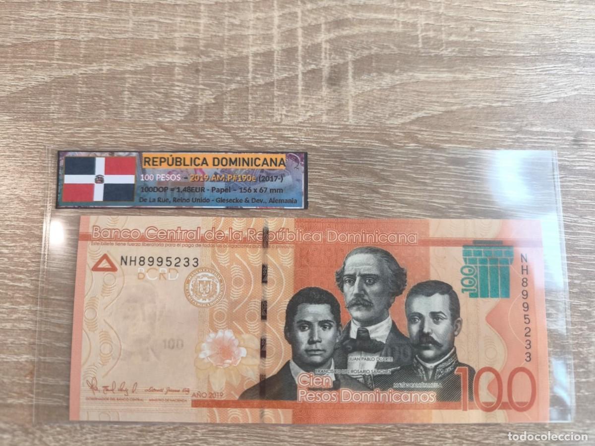 Billetes extranjeros: Billete 100 Pesos - Rep&uacute;blica Dominicana 2019 - SC