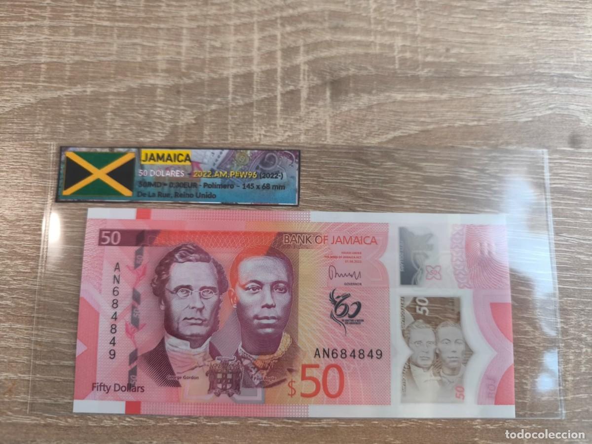 Billetes extranjeros: Billete 50 D&oacute;lares - Jamaica 2022 - SC
