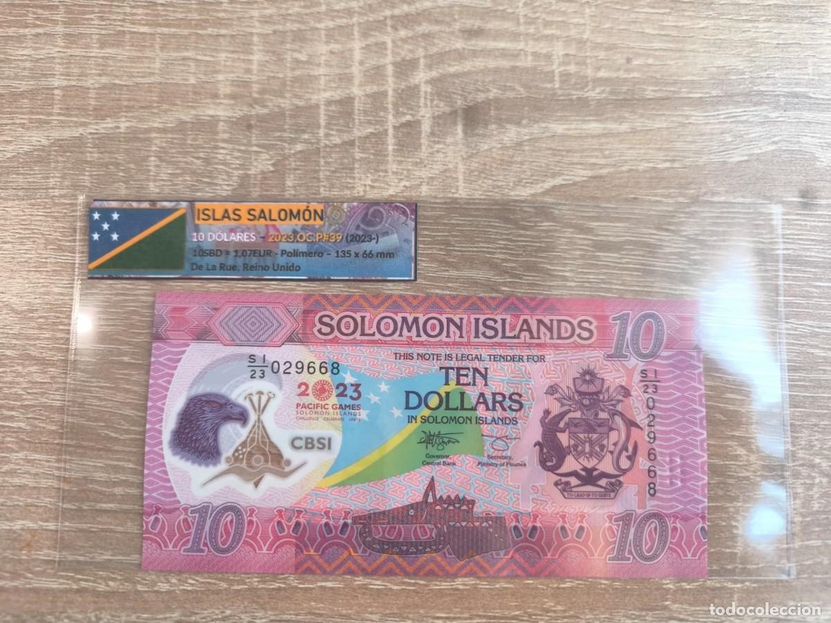 Billetes extranjeros: Billete 10 D&oacute;lares - Islas Salom&oacute;n 2023 - SC