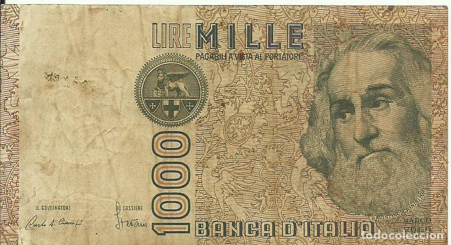 Billetes extranjeros: ITALIA - 1000 LIRAS - 1982 - MA 052782 F - MARCO POLO - FOTOS