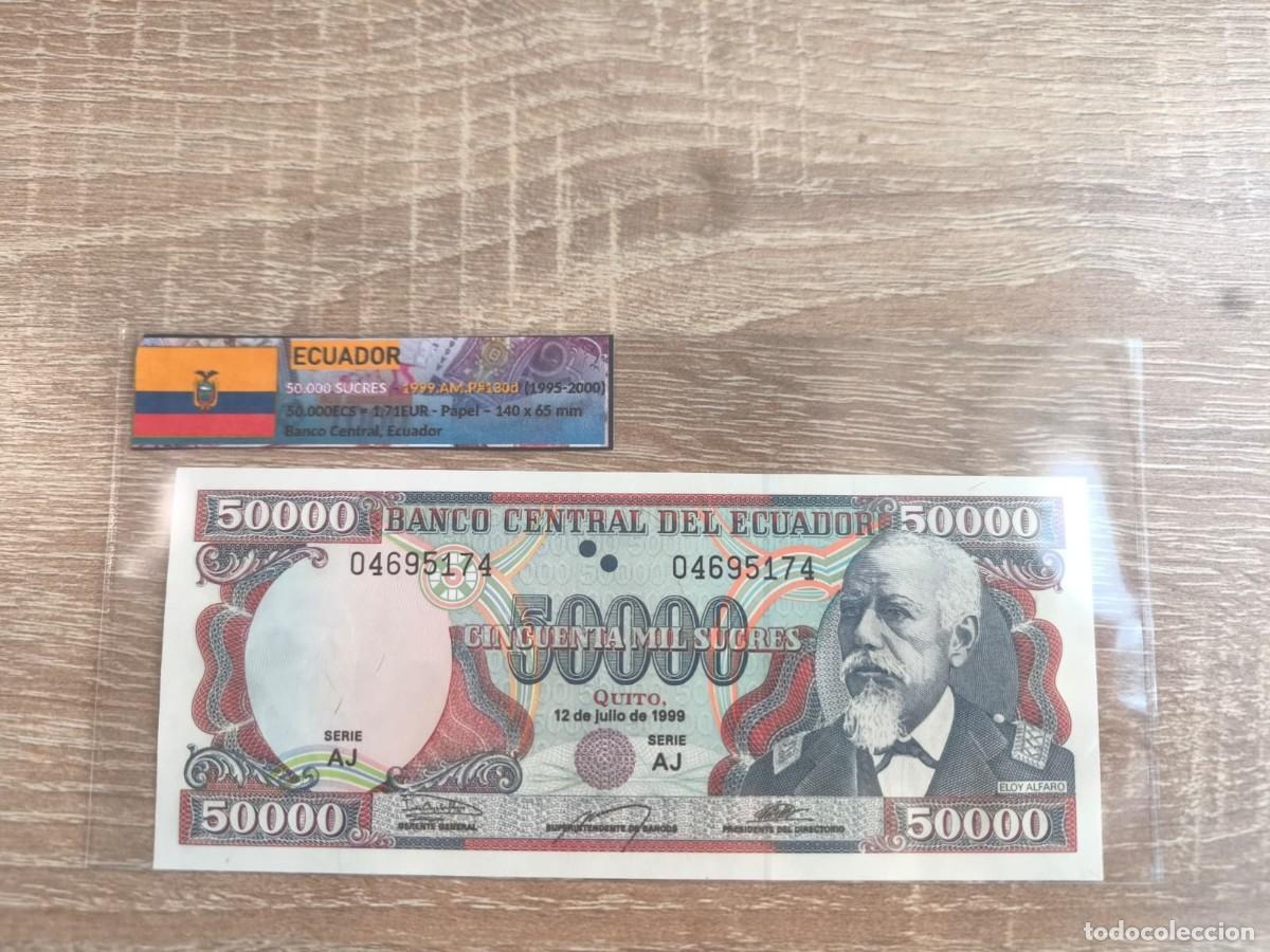 Billetes extranjeros: Billete 50.000 Sucres - Ecuador 1999 - SC