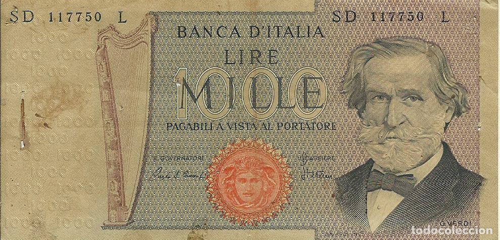 Billetes extranjeros: ITALIA - 1000 LIRAS - 1969 - SD 117750 L - FOTOS