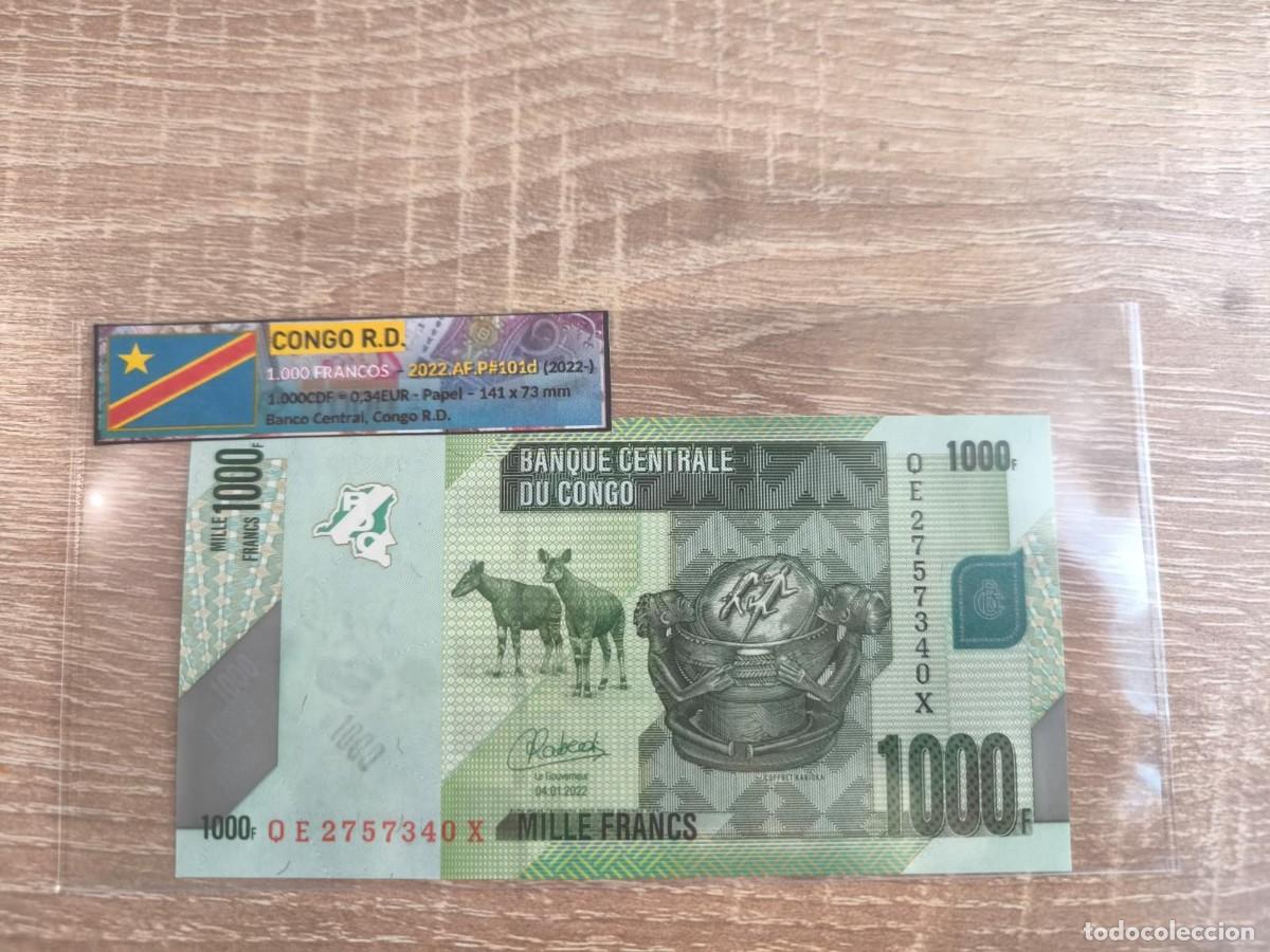 Billetes extranjeros: Billete 1.000 Francos - Congo R.D. 2022 - SC
