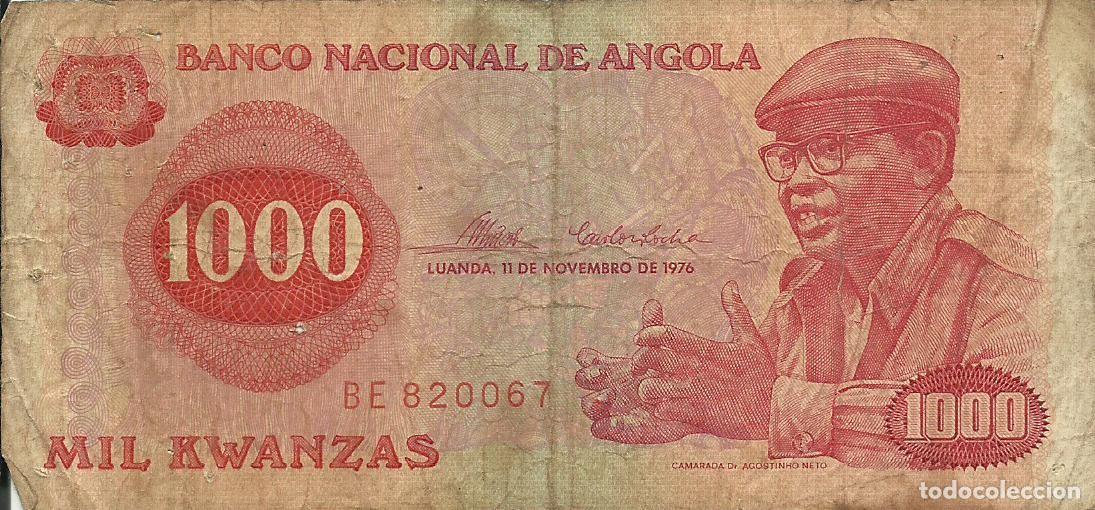 Billetes extranjeros: ANGOLA - 1000 KWANZAS - 1976 - BE 820067 - FOTOS