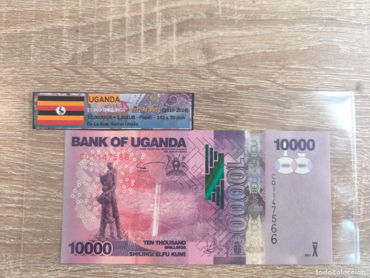 Billetes extranjeros: Billete 10.000 Chelines - Uganda 2022 - SC