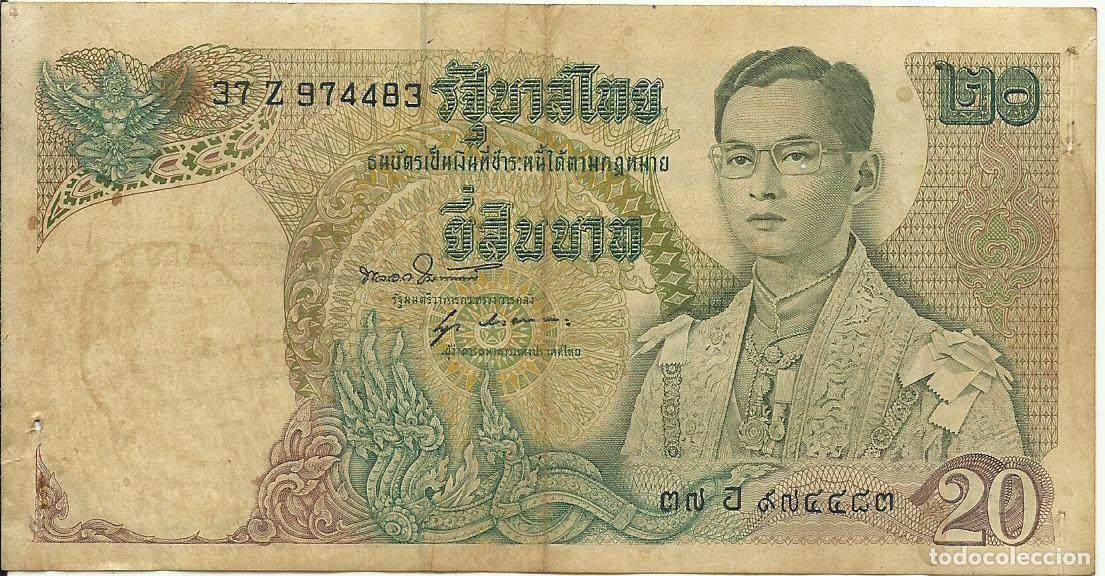 Billetes extranjeros: TAILANDIA - 20 BAHT - 1981 - 37 Z 974483 - FOTOS