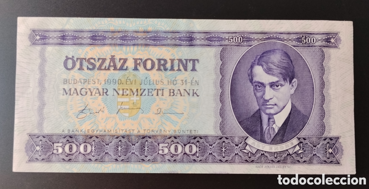 Billetes extranjeros: HUNGR&Iacute;A: 500 FORINT 1990.SC.UNC.PK.# 275