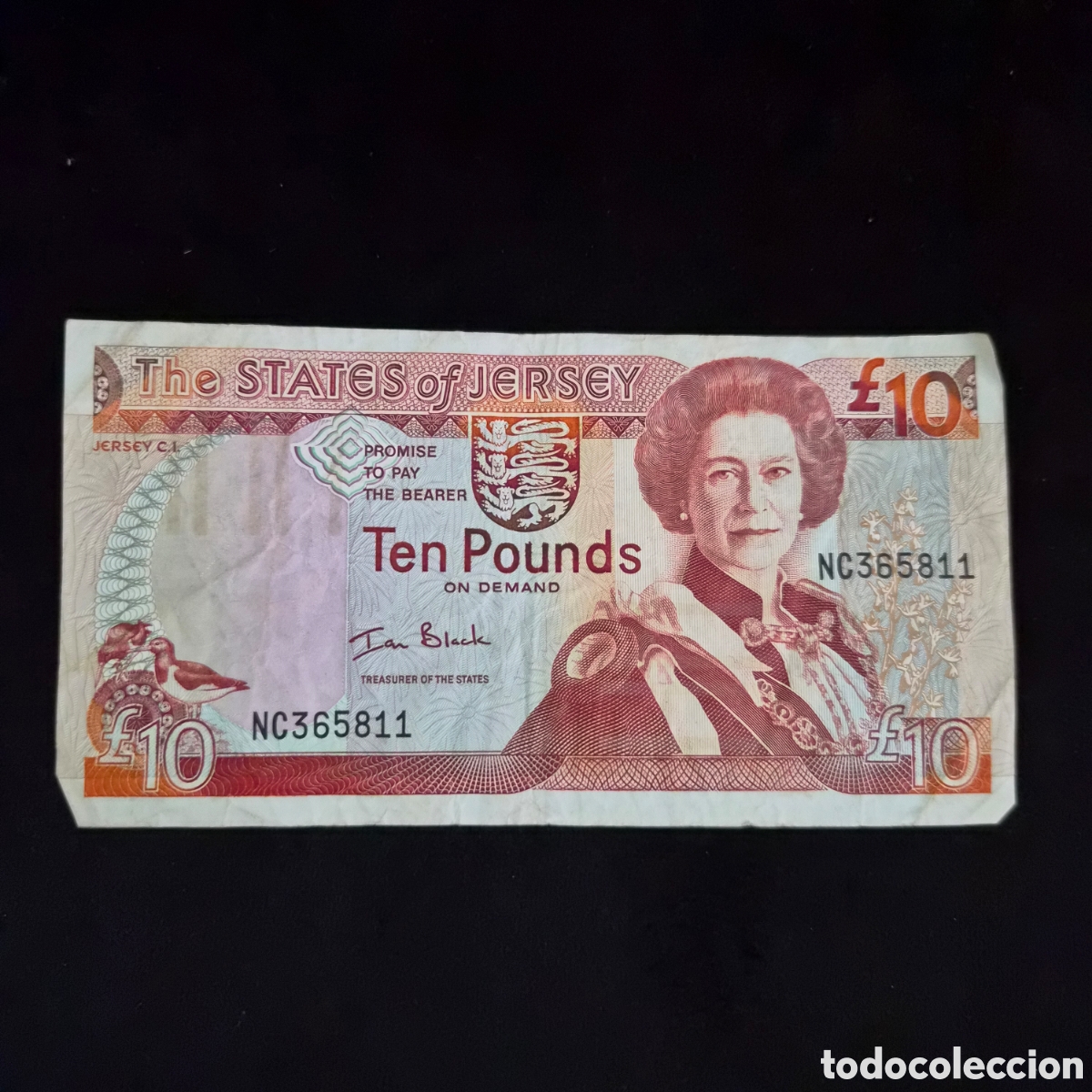 Billetes extranjeros: Billete de 10 Pounds &ndash; States of Jersey &ndash; Reina Isabel II