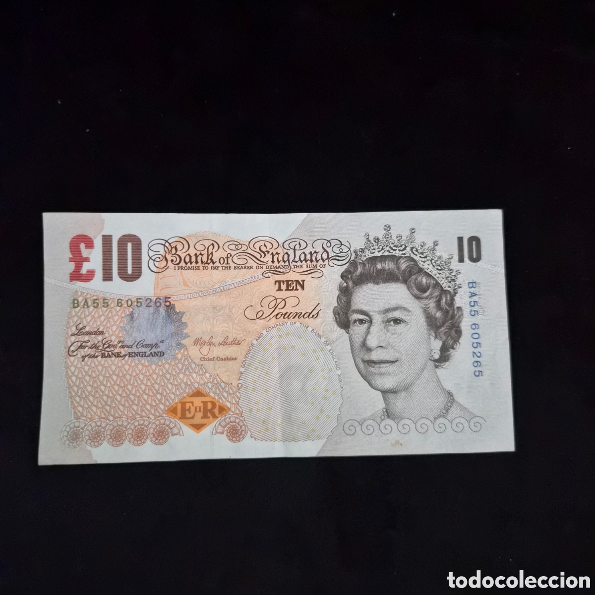 Billetes extranjeros: Billete de 10 Pounds &ndash; Bank of England &ndash; Charles Darwin