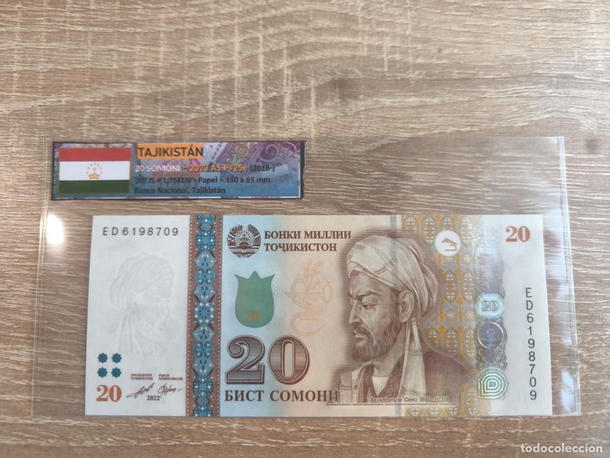Billetes extranjeros: Billete 20 Somoni - Tayikist&aacute;n 2023 - SC
