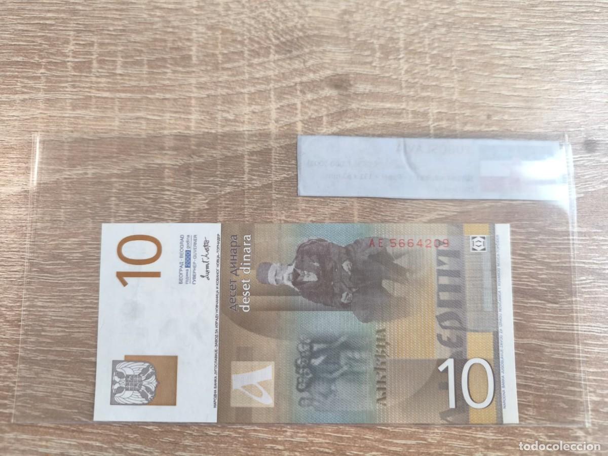 Billetes extranjeros: Billete 10 Dinara - Yugoslavia 2000 - SC - Foto 2