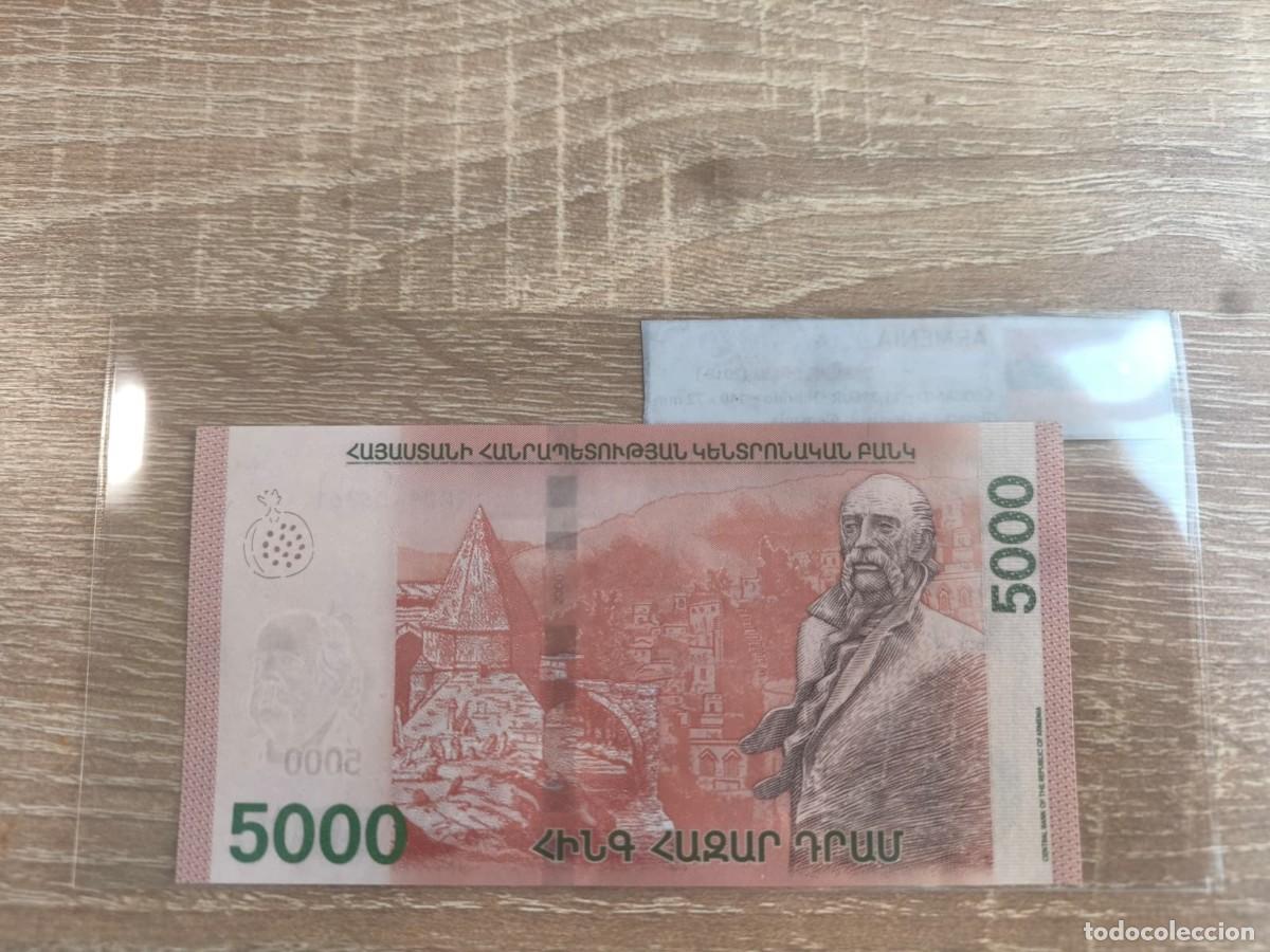 Billetes extranjeros: Billete 5000 Dram - Armenia 2024 - SC - Foto 2