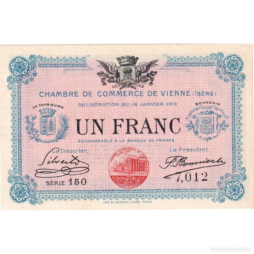 Billetes extranjeros: [#1234295] Francia, Vienne, 1 Franc, 1916-01-18, Chambre de Commerce, UNC