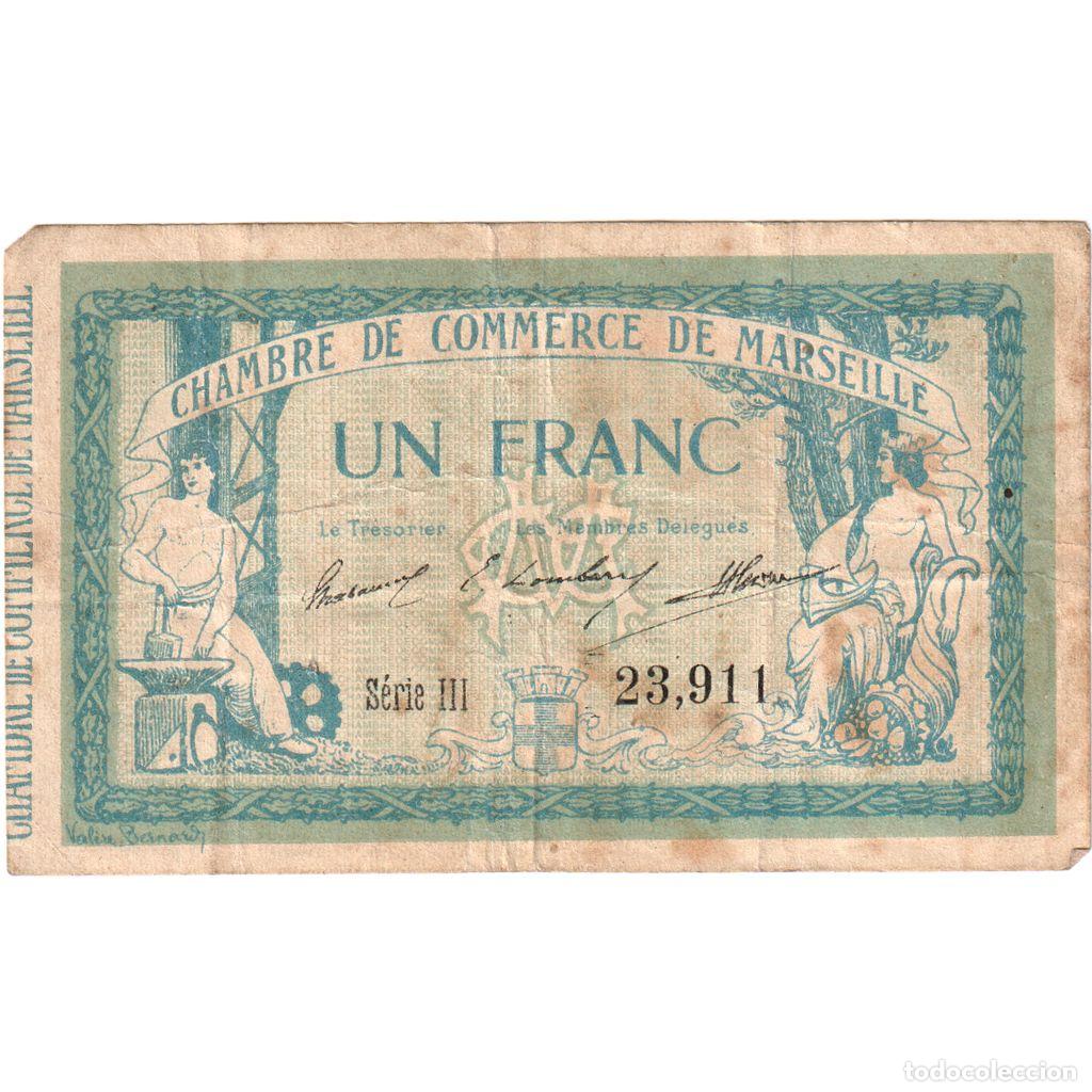 Billetes extranjeros: [#1234322] Francia, Marseille, 1 Franc, 1915-11-05, Chambre de Commerce, MBC