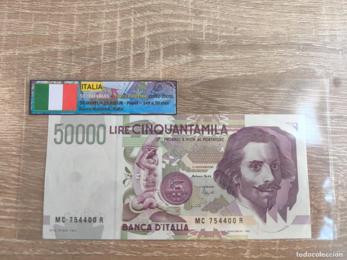 Billetes extranjeros: Billete 50.000 Liras - Italia 1992 - SC