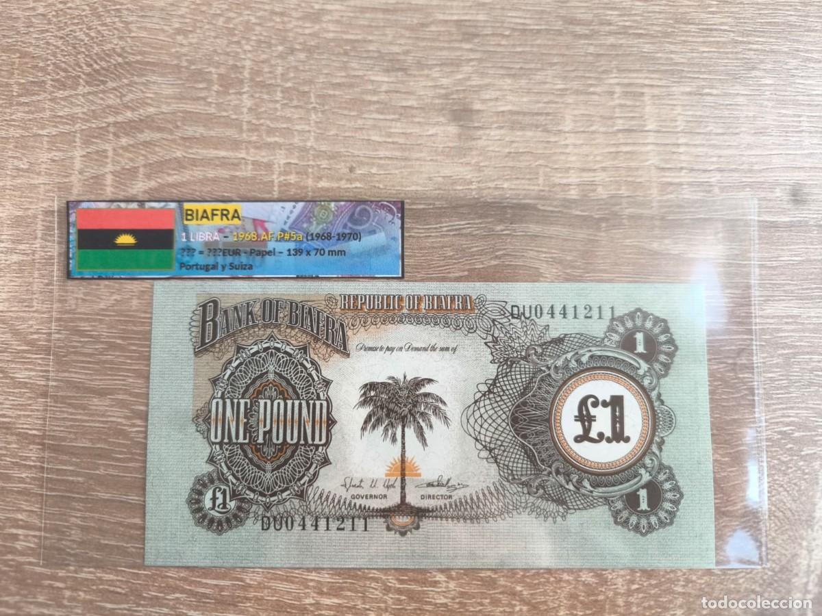 Billetes extranjeros: Billete 1 Libra - Biafra 1968 - SC
