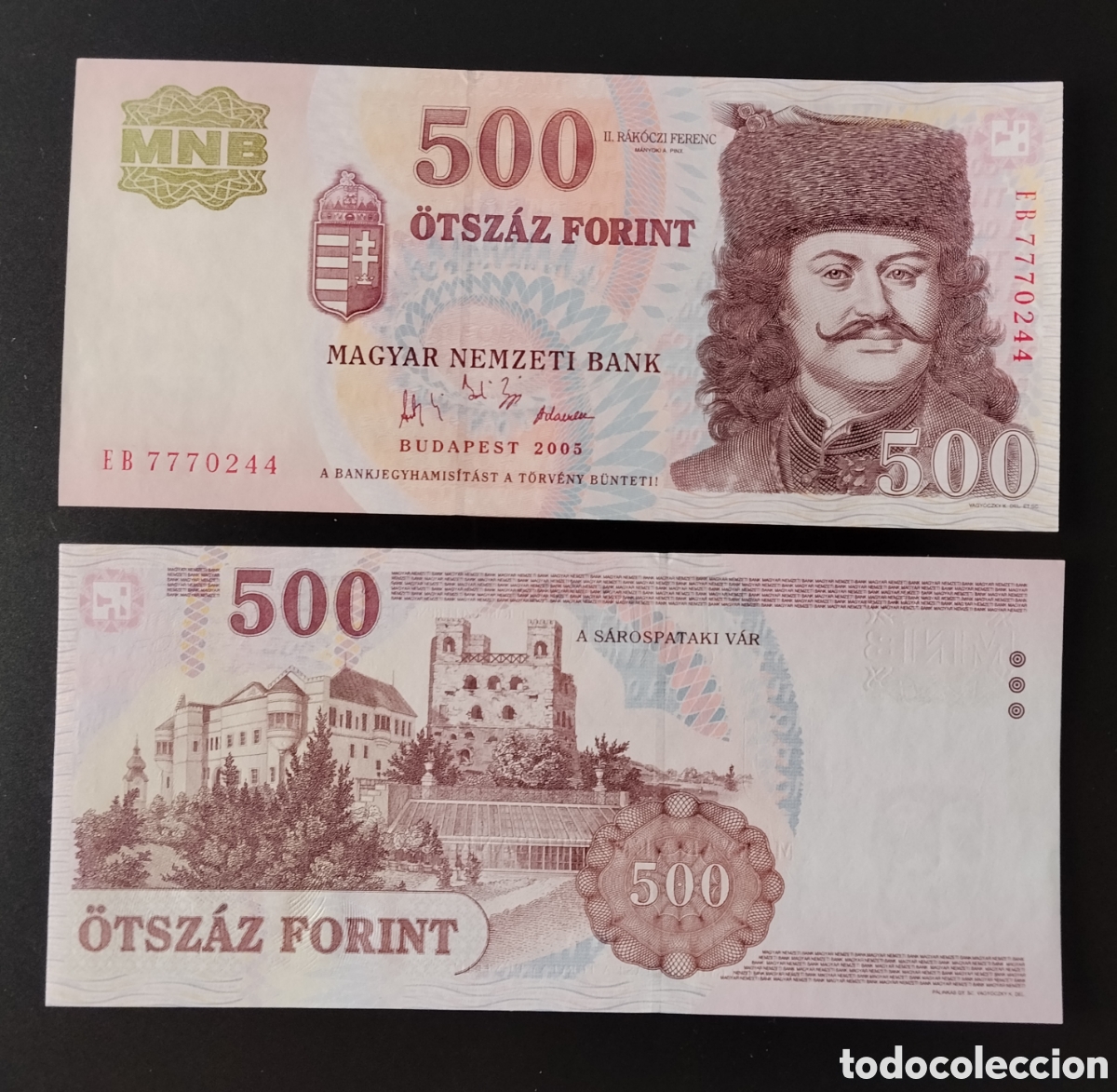 Billetes extranjeros: HUNGR&Iacute;A: 500 Forint 2005.SC/UNC. Pk# 188d.