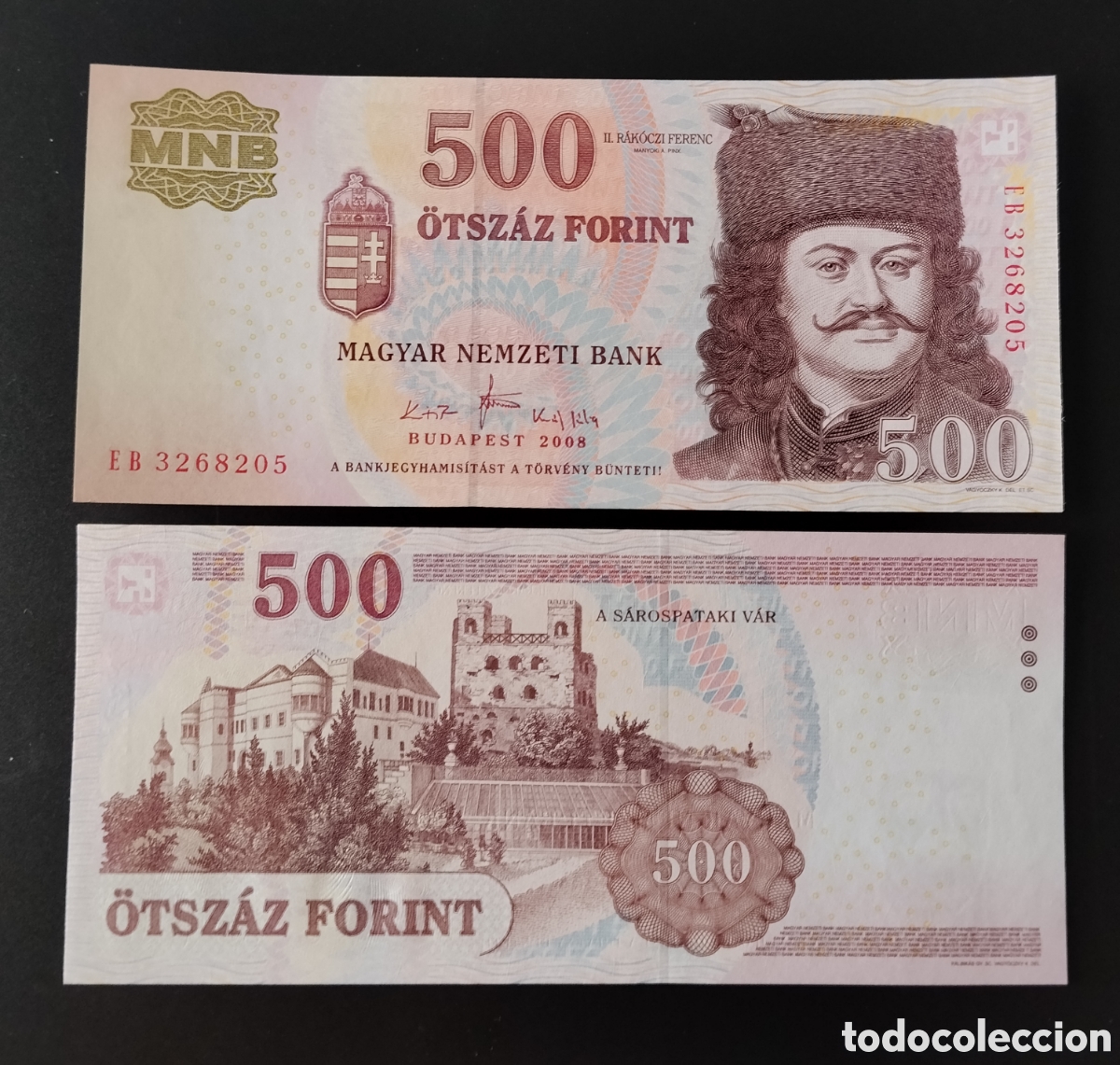 Billetes extranjeros: HUNGR&Iacute;A: 500 Forint 2008.SC/UNC.PK#196a