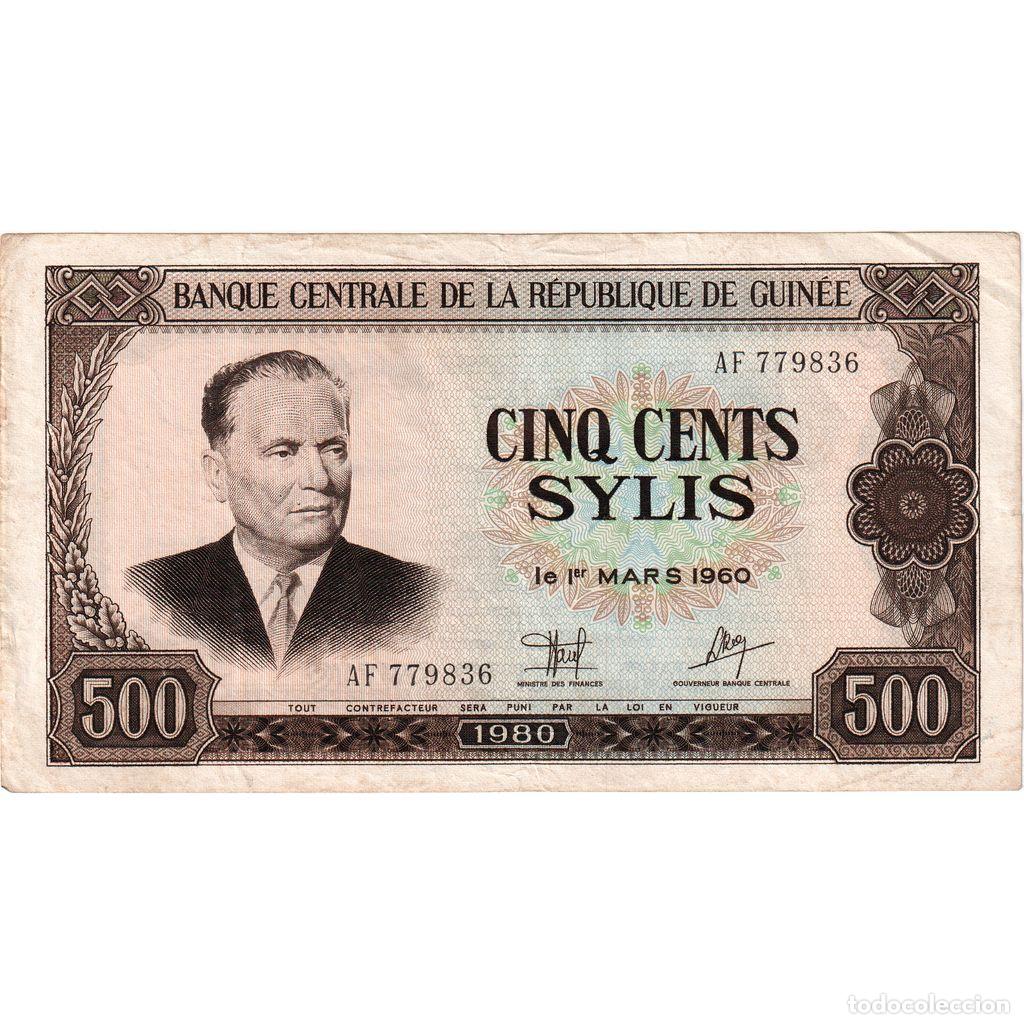 Billetes extranjeros: [#1234372] Billete, 500 Sylis, 1960, Guinea, 1960-03-01, KM:27A, MBC