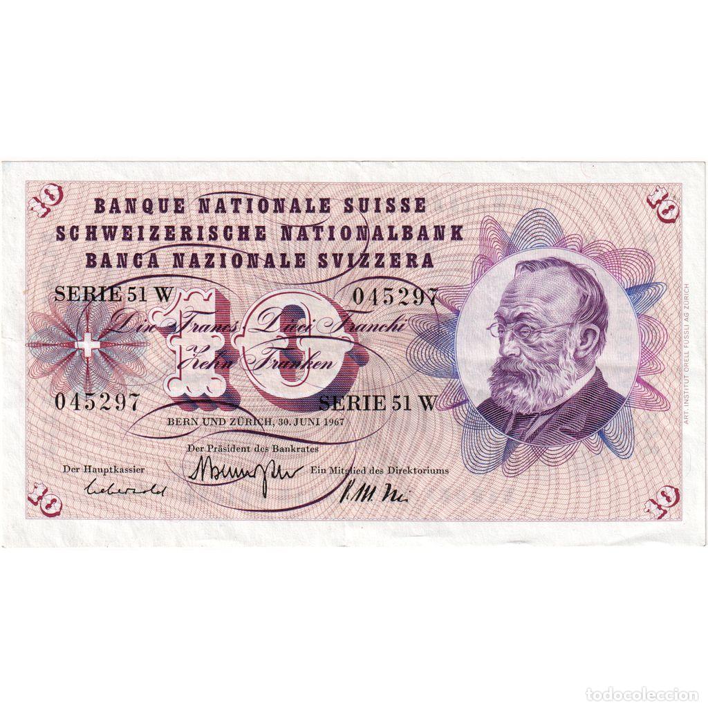 Billetes extranjeros: [#1234374] Suiza, 10 Franken, MBC+