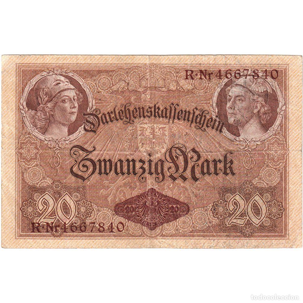 Billetes extranjeros: [#1234406] Billete, 20 Mark, 1914, Alemania, 1914-08-05, BC+