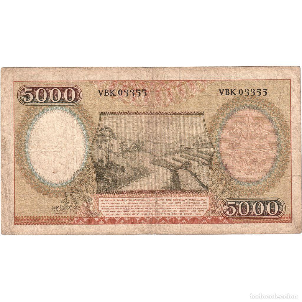 Billetes extranjeros: [#1234380] Indonesia, 5000 Rupiah, 1958, BC - Foto 2