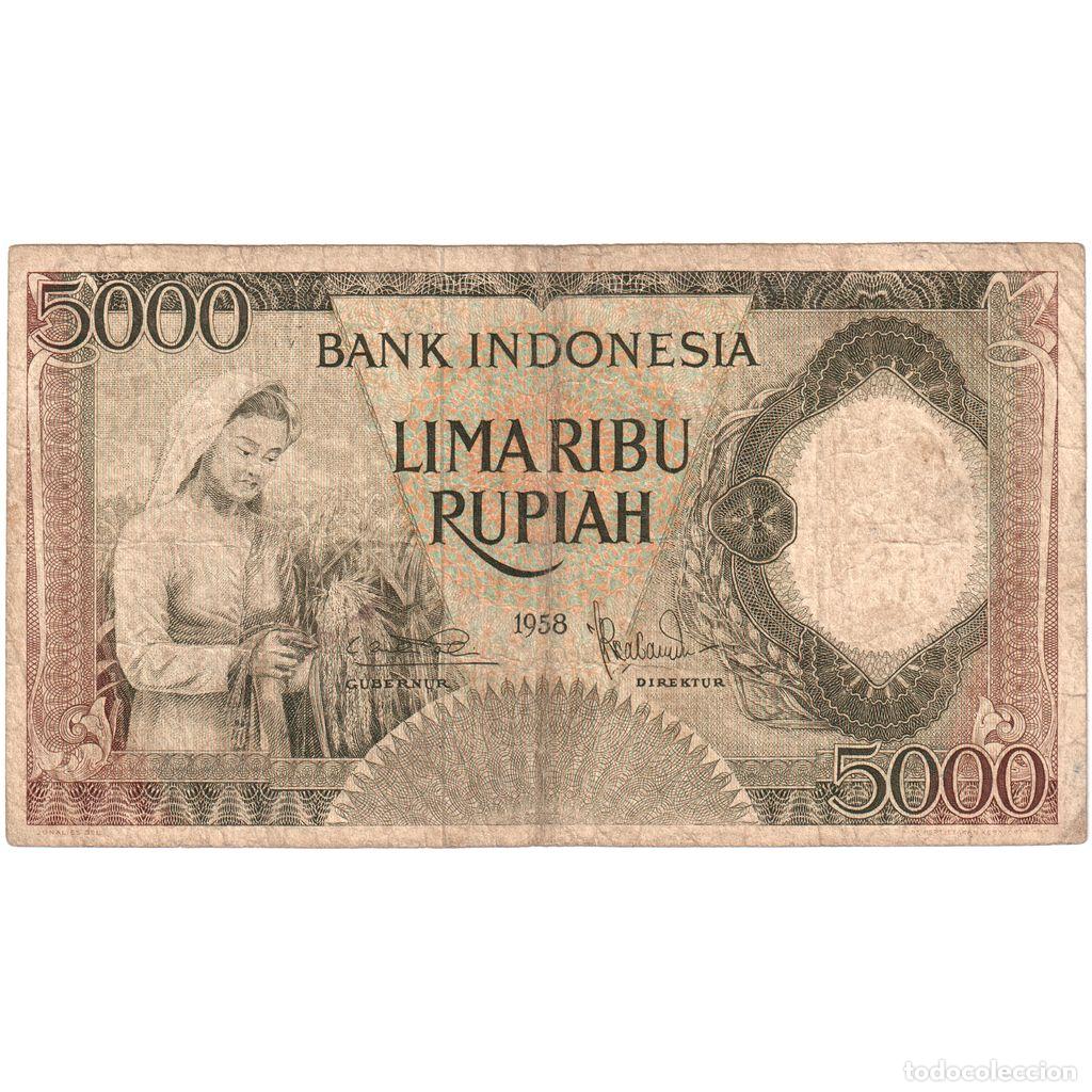 Billetes extranjeros: [#1234380] Indonesia, 5000 Rupiah, 1958, BC