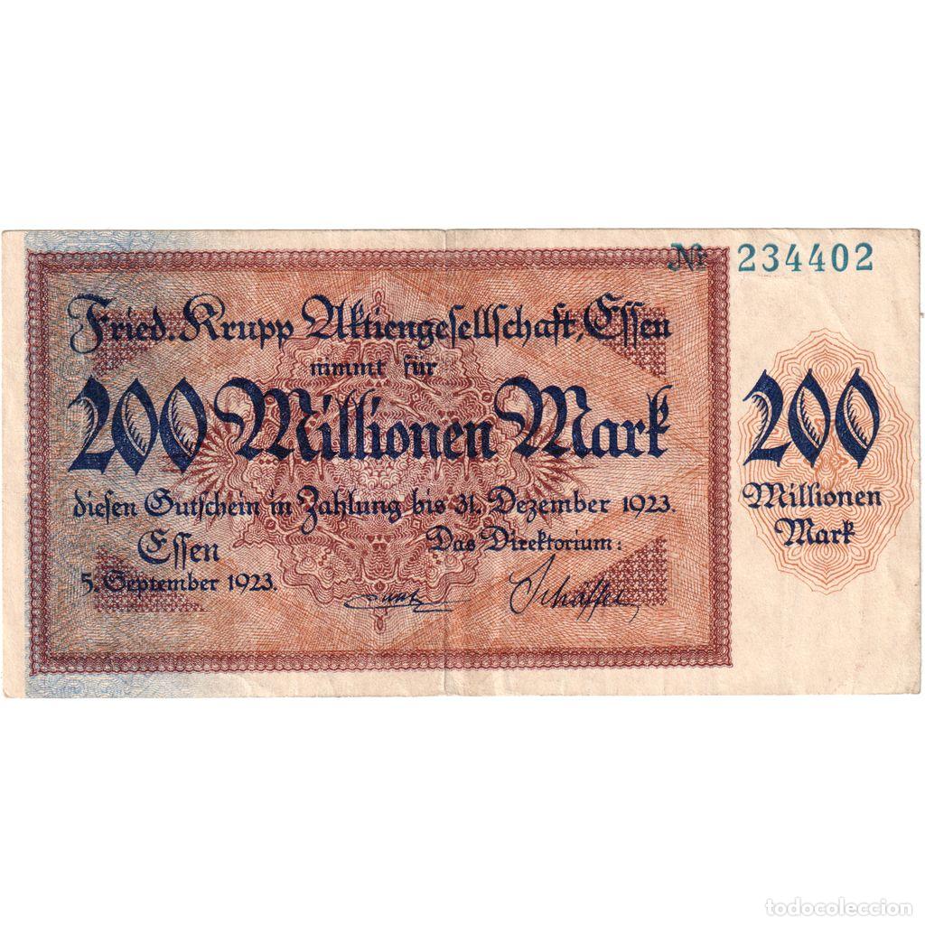 Billetes extranjeros: [#1234413] Alemania, 200 Millionen Mark, 1923-12-31, MBC