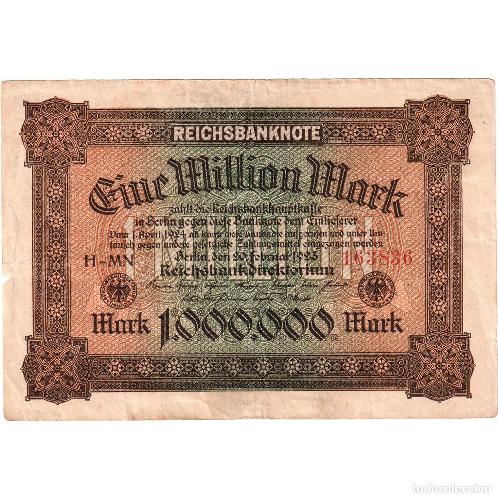 Billetes extranjeros: [#1234416] Billete, 1 Million Mark, Alemania, 1923-02-20, KM:86a, MBC