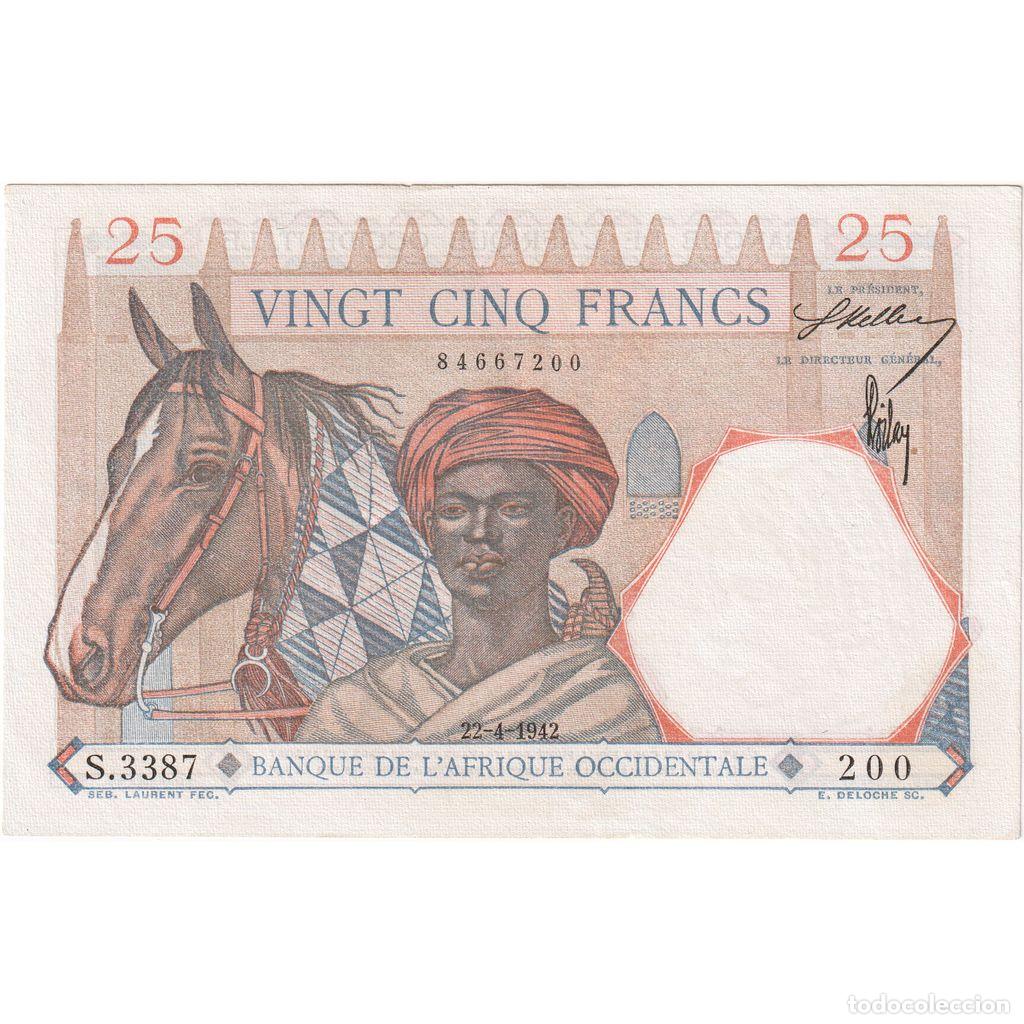 Billetes extranjeros: [#1234397] &Aacute;frica oriental francesa, 25 Francs, 1942-10-01, EBC
